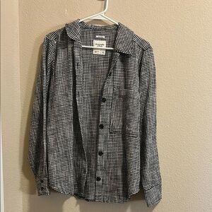 Abercrombie Black and White Checkered Jacket